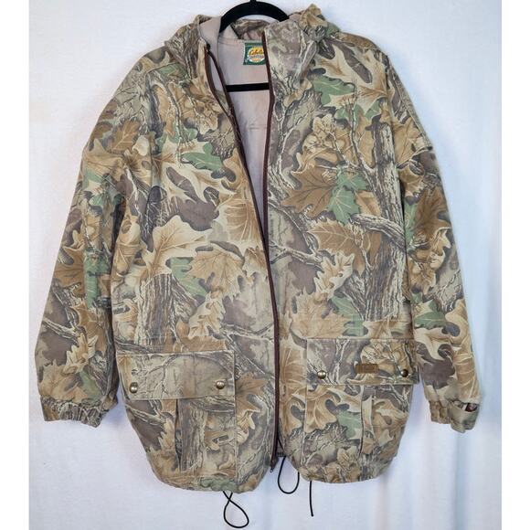 Cabela’s Outdoor Gear Advantage Lightweight Leaf Camo Large Patch Pocket Jacket - Picture 1 of 12